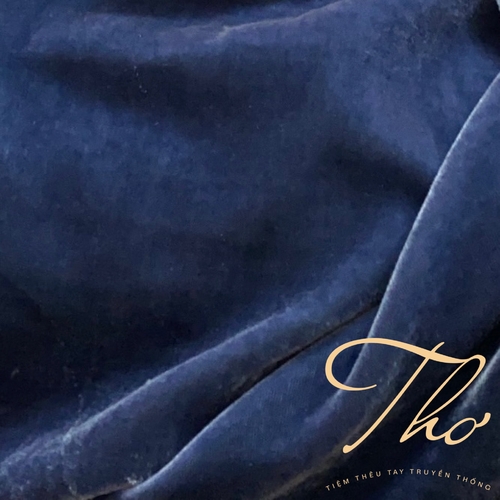 Vải màu nhung xanh blue